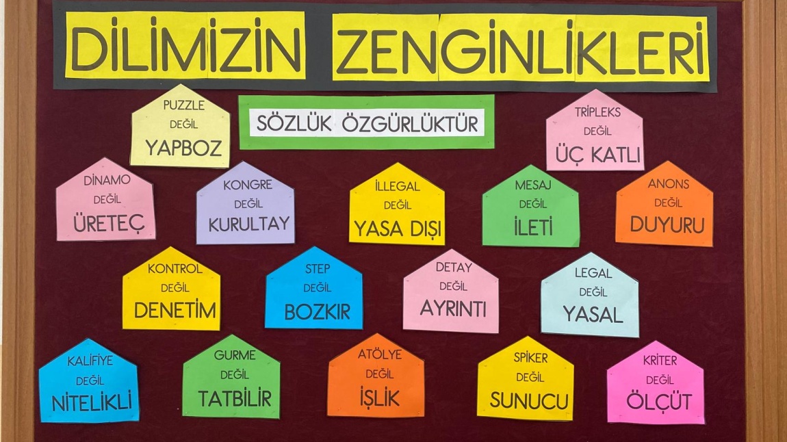 Dilimizin Zenginlikleri Aralık Ayı Etkinlikleri yapıldı.